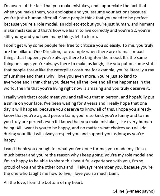 albonedo's tweet photo. Hi Liam!

It would mean a lot
if you could read 
this text I wrote 
about you ღ

@Real_Liam_Payne http://t.co/4EEnQQLxKS