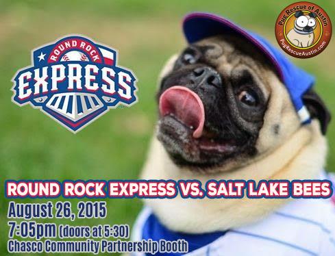 PugRescueAustin's tweet photo. Take me out to the ballgame! There will be pugs there! Pugs + baseball = a great night! #express #baseball #familyfun http://t.co/kQwlqWLuGQ