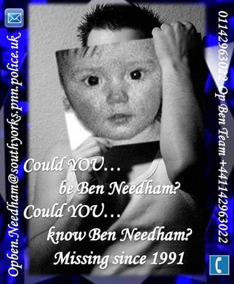Missing at 21months old
   ...24 years on, still missing,
   No longer a toddler now an adult!
#helpfindben