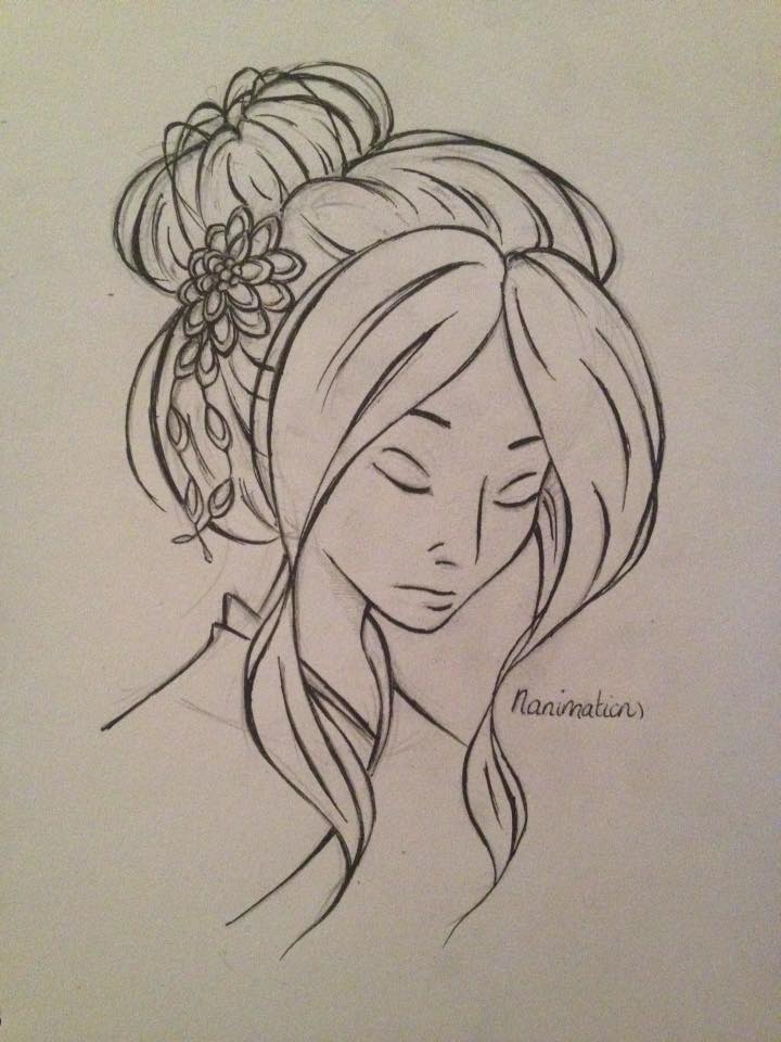 NWebster93's tweet photo. A doodle during my insomnia #traditionalart #japanese #kanzashi http://t.co/ZkADR6vwfK