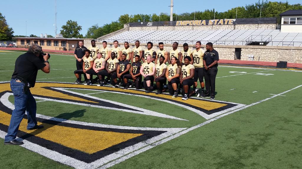 ESUSports's tweet photo. Defensive Line on #MediaDay @ESUFOOTBALL http://t.co/vGnUNaAMHK