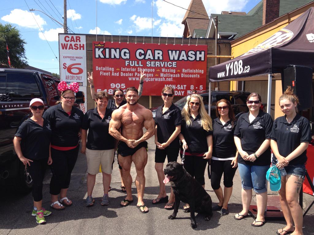 Energy953Radio's tweet photo. Hey ladies! @zanewatson_IFBB stopped by #kingcarwash benefitting #essentialaid washed his car then took his shirt off http://t.co/968kFMKPBc