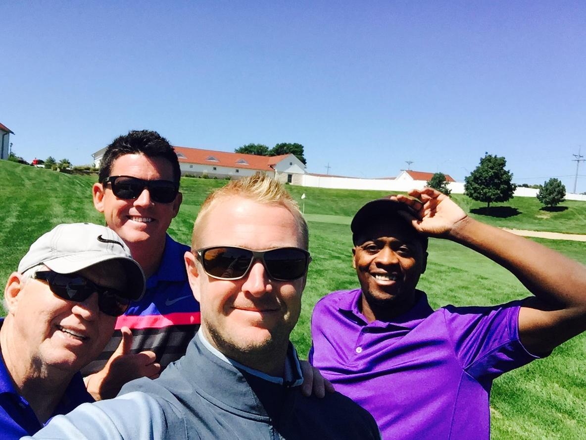 MarcusKelcher's tweet photo. Me and those boys at the LPOA Golf Scramble.  Great times forms great organization. #PeaceInSports http://t.co/26TGJFNaqt