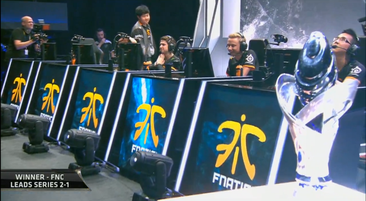 FNATIC's tweet photo. GG! #FNATIC destroy @Origengg's nexus to take the 2-1 lead in the series. #LCS #FNCWIN http://t.co/qusMMZttyh
