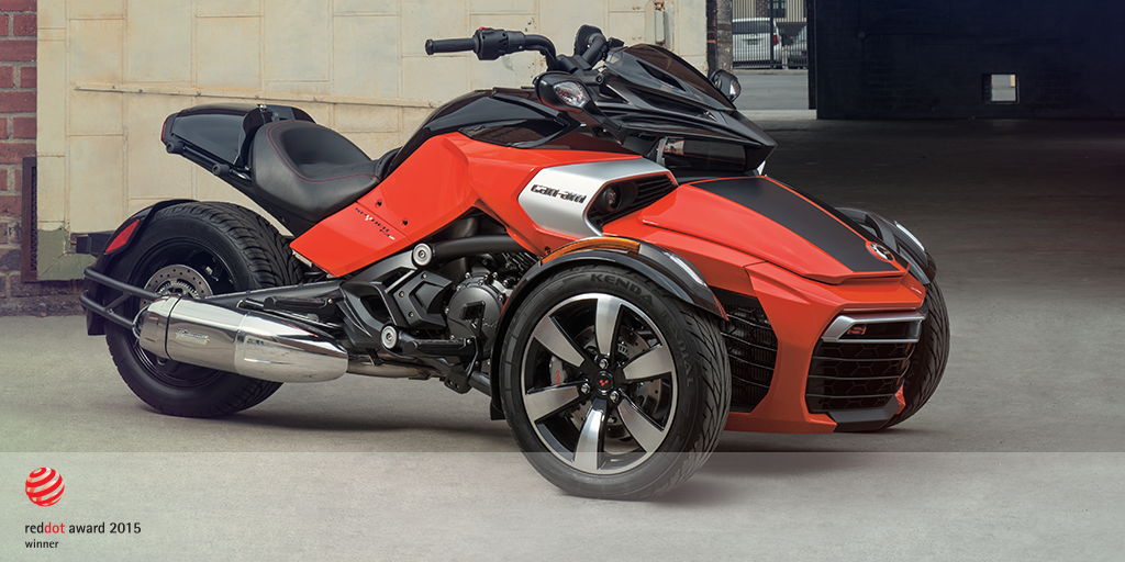 CanAm3Wheel's tweet photo. The Spyder F3, winner of the @reddot Award for product design 2015! #RidingHasEvolved http://t.co/5aGh2Zwlxs #reddot http://t.co/jd1ArHVx25