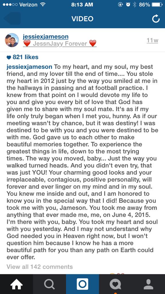 braelynshr's tweet photo. Brought tears to my eyes .. strongest girl yet 👏🏻 late congrats jessie💗!!!! #RipJameson👼🏽 http://t.co/JDbrMZi8sv