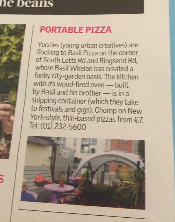 BasilpizzaBasil's tweet photo. Great little mention today in the indo!😊😊 http://t.co/F0RgjNjW62