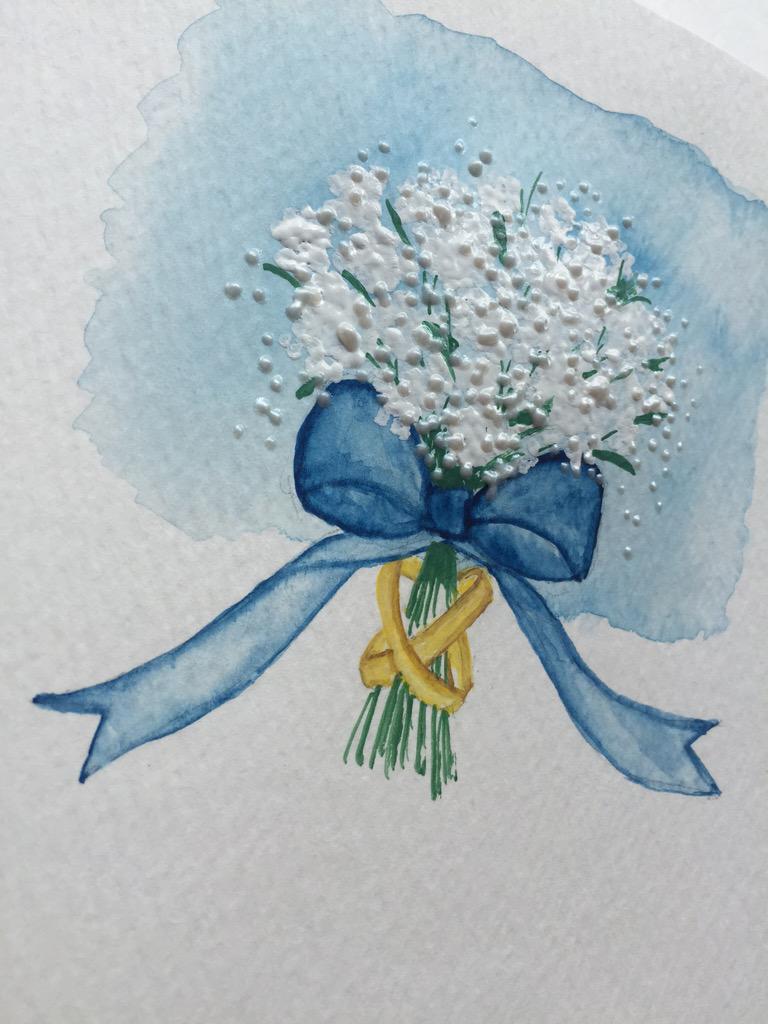 HartsheadDesign's tweet photo. Wedding card 💙 http://t.co/gxP1AYECXq