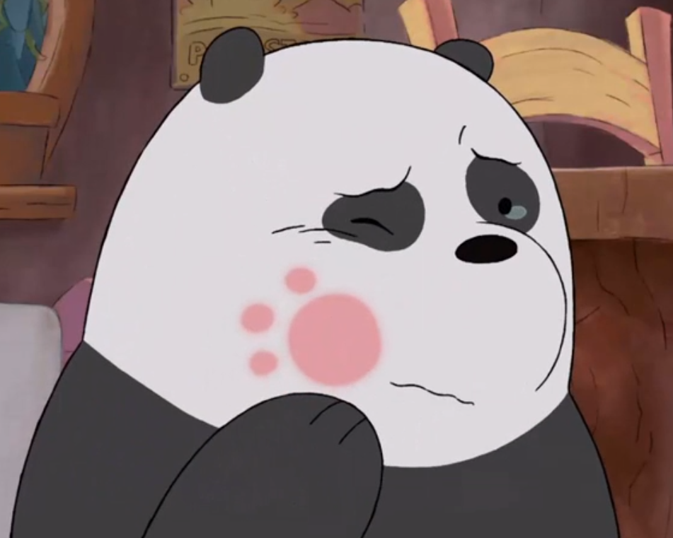 Panda_WBB's tweet photo. Don't worry, I got a big tub of FroYo and hugs after all that commotion #BestBros #webarebears My face is fine btw http://t.co/qESsyUypw7