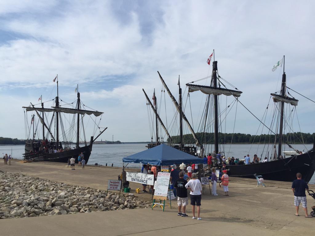 Docked in #Owensboro at #Englishpark thru Tuesday. Next Port #Louisville. #Ohiorivertour #1492 #exploration