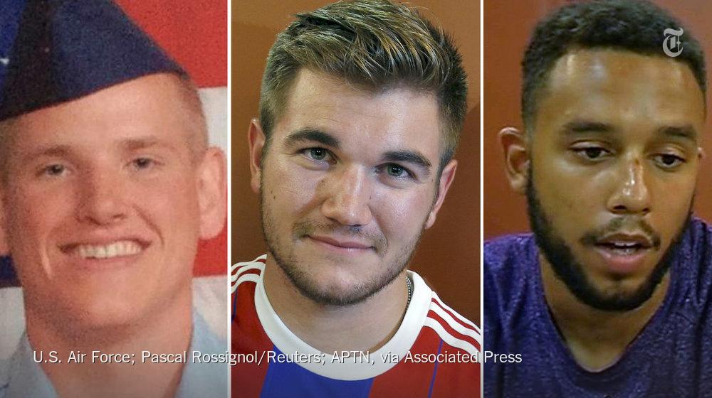 nytimes's tweet photo. The 3 Americans who stopped a train attack have been friends since boyhood http://t.co/dpKI8l0e1N http://t.co/nXYUMNygU4