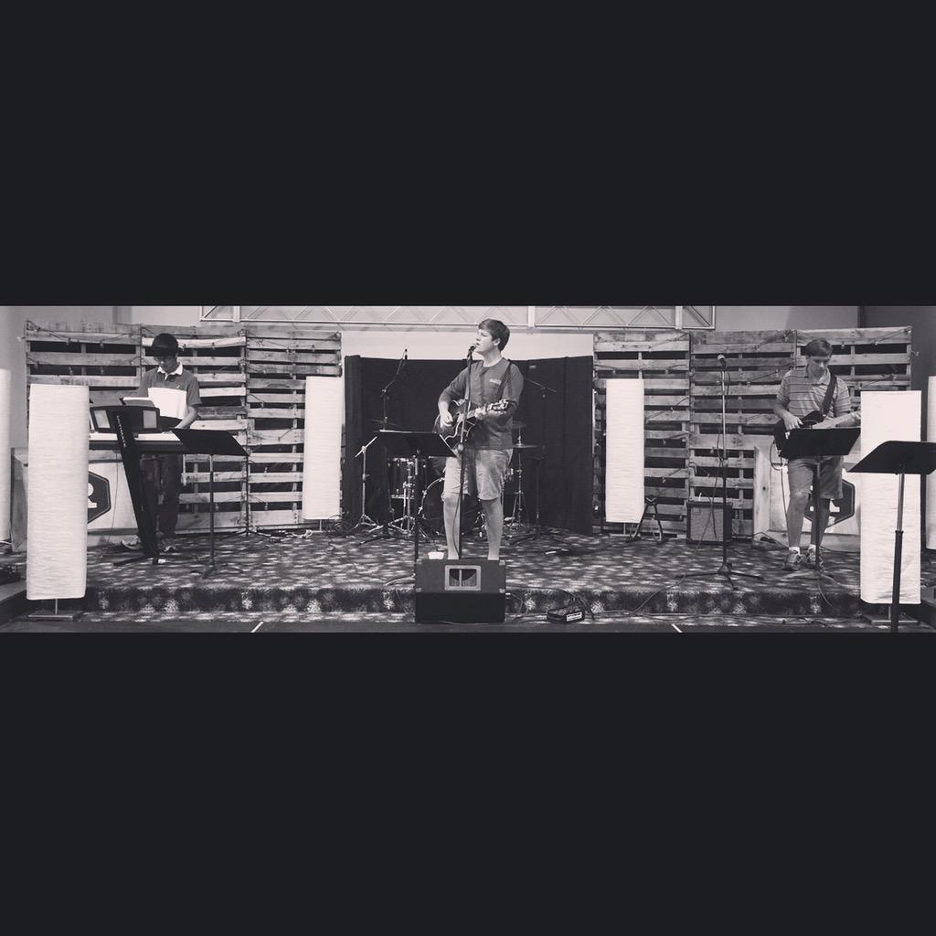 NorthbrookHS's tweet photo. Hard at work getting ready to lead us in worship Wednesday. #herostatus #northbrookhs http://t.co/RqNR7qWdU7