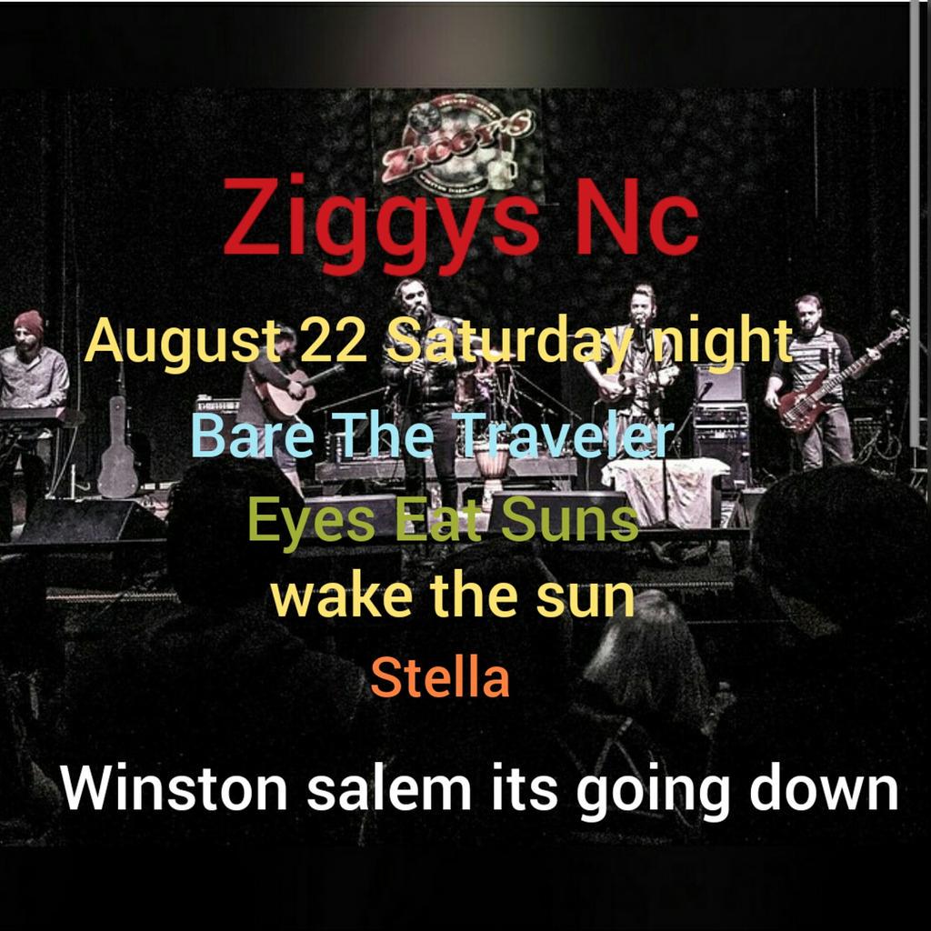 BARETHETRAVELER's tweet photo. Lastnight at ziggys was a blast thanks for all the love and all the people thatshowed up @ziggyswsnc #barethetraveler http://t.co/5K4FP4qa4S