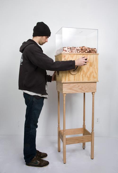 SlateUp's tweet image. The Minimum Wage Machine: turn for a penny every 4.5 seconds. blakefallconroy.com/18.html

#art #expressyourself