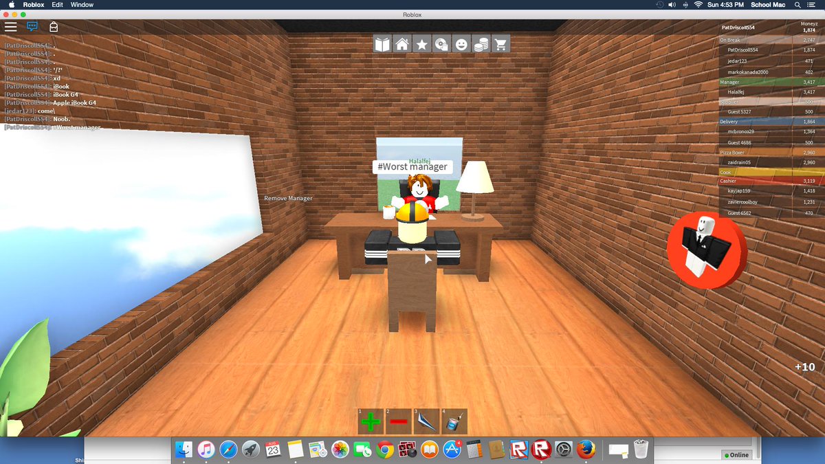Gaming Photos Photosofgaming Twitter - noob manager by work at a pizza place roblox