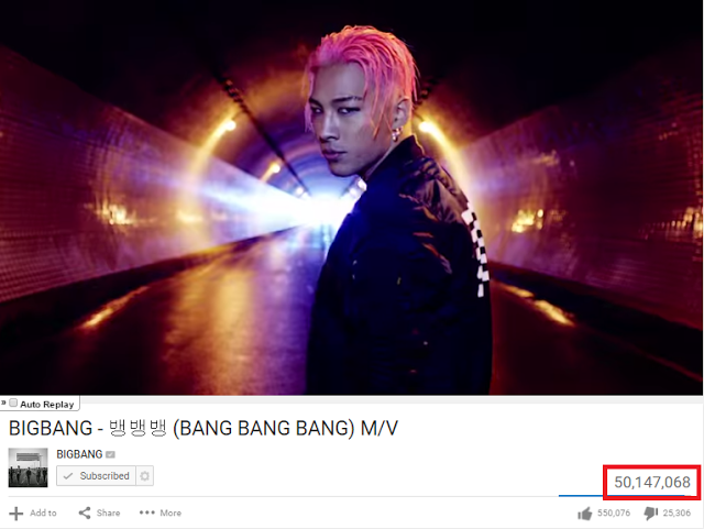 ERPESTAR's tweet photo. MV 'BANG BANG BANG' Big Bang Raih 50 Juta Views http://t.co/RKErtcW5JN