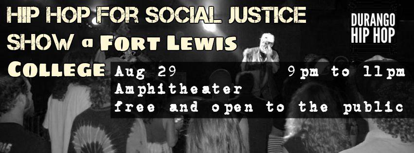 STKgroup's tweet photo. #DurangoHipHop and #STKgroup is putting on Hip Hop for Social Justice show at #FortLewisCollege #FLC Aug 29 9pm http://t.co/fpTdxQZtRu