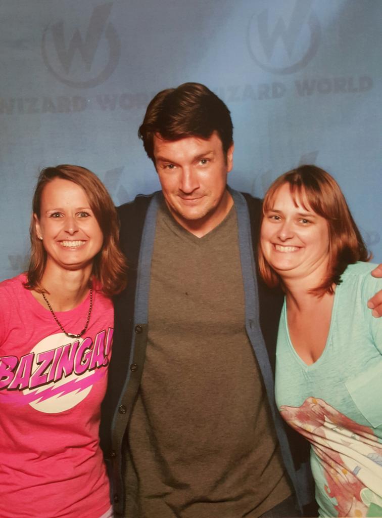 jarbieprincess's tweet photo. Total fangirl! Nathan was awesome! He remembered me from the autograph table! I'm just a memorable lady! ๐๐ #wwccc http://t.co/Ha1ajzGjCL
