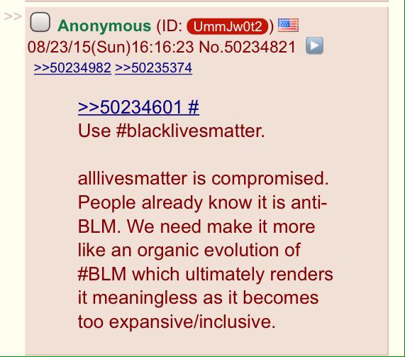 the4chanupdate's tweet photo. 4chan users are planning an attack on #BlackLivesMatter . http://t.co/gdJBCo8KB9