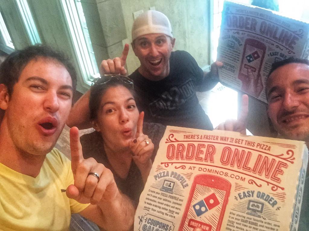 joeylogano's tweet photo. Celebrating the Bristol win with some friends and @dominos tonight at the house #DominosAnyWare http://t.co/OsNi6hg3gB