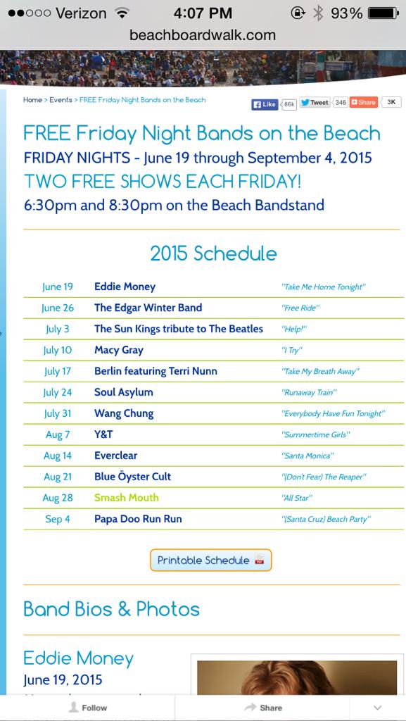 abbykhowell's tweet photo. PSA SMASH MOUTH AT BOARDWALK FRIDAY NIGHT BE THERE OR BE REGRETTING MISSING IT FOR THE REST OF YOUR LIFE FOR REALZ http://t.co/Rz44dVAjN8