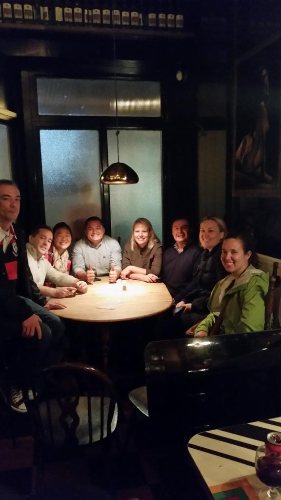 USCinDublin's tweet photo. @777Dublin with @USCinDublin. One last drink before the #warroom begins. Bright and early Monday morning #mpacapstone http://t.co/ch5088vmd9