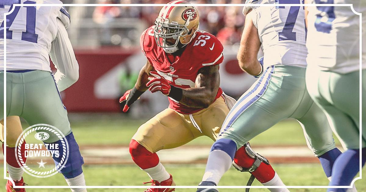 #49ers LB @NBowman53, RB @elguapo shine vs. @dallascowboys. #DALvsSF