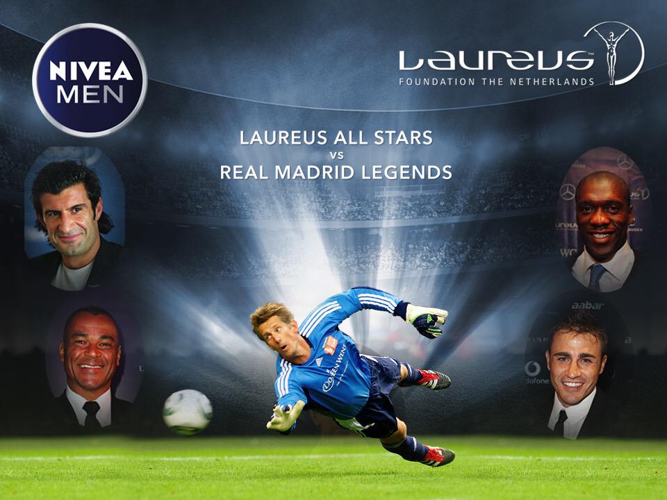 Bereid je voor! Op 5 sept spelen de Real Madrid Legends tegen de Laureus All Stars en NIVEA MEN is trotse sponsor..