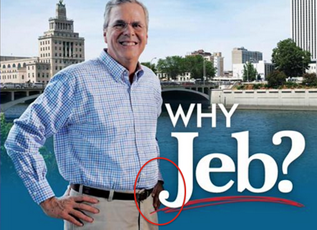 ElHuffPost's tweet photo. La candidatura de Jeb Bush la lía con el Photoshop http://t.co/F4uZSAowDW http://t.co/z2cjEcWymU