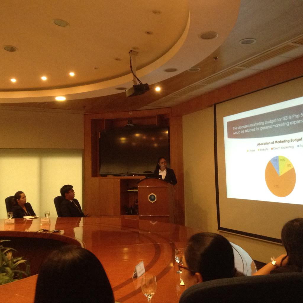 TDGQualityDay's tweet photo. Dianne of @TDGTA_Marketeam is now presenting the proposed marketing budget for #Team_TESI

#TDGTheApprentice http://t.co/6j4zSqpILK