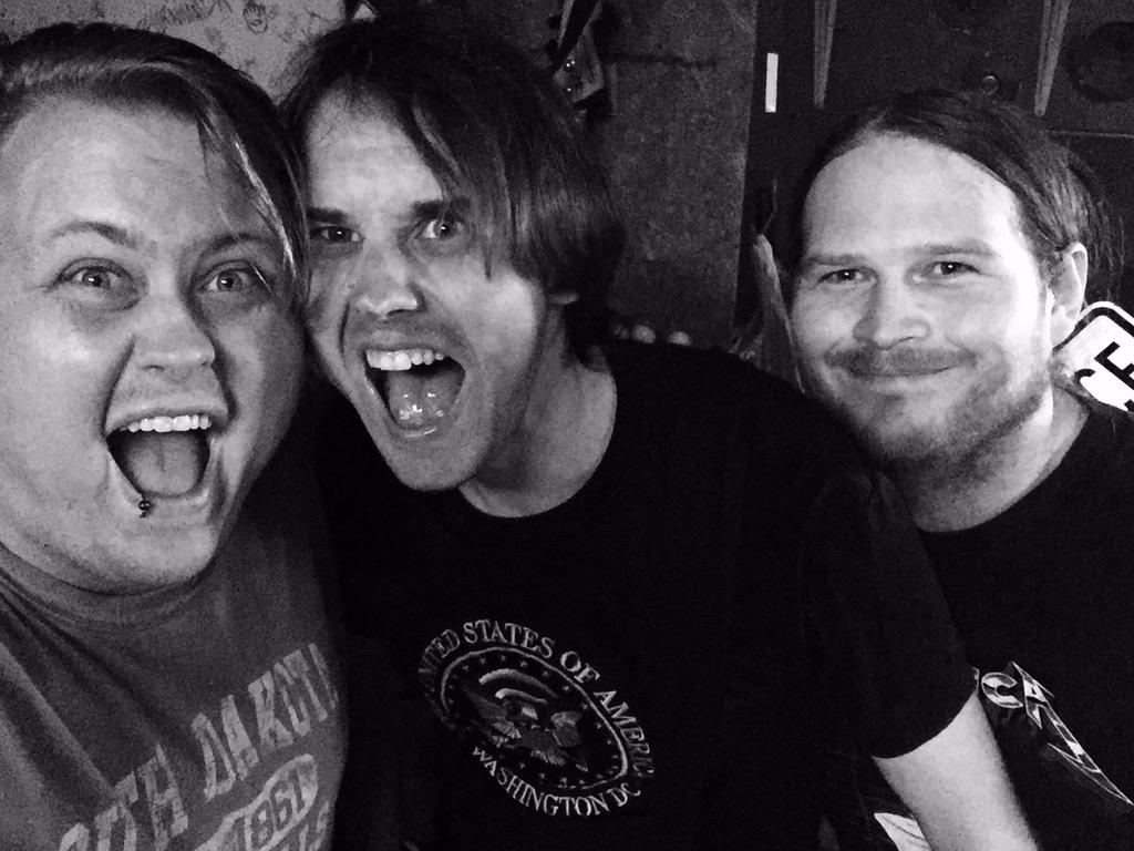 weareraleigh's tweet photo. The big Harry Feed Back Monster @JukeboxxB joined us in the studio tonight to make sure we didn't mess up #feedback http://t.co/iA1WsnzJ5M