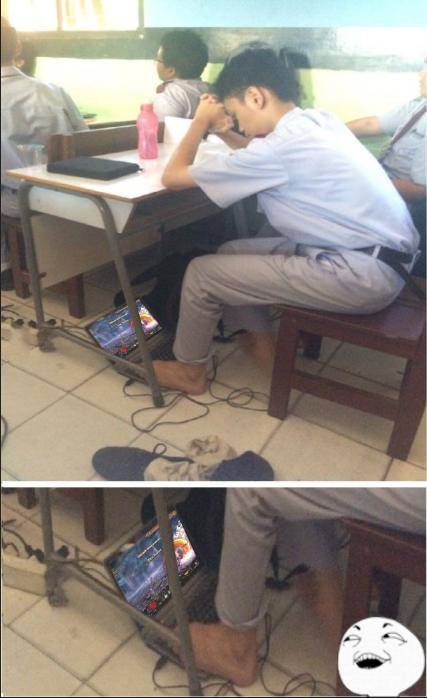 Quando a mãe de Juquinha mandou ele sair do Legend, Juquinha não teve outra escolha senão ir para a escola...