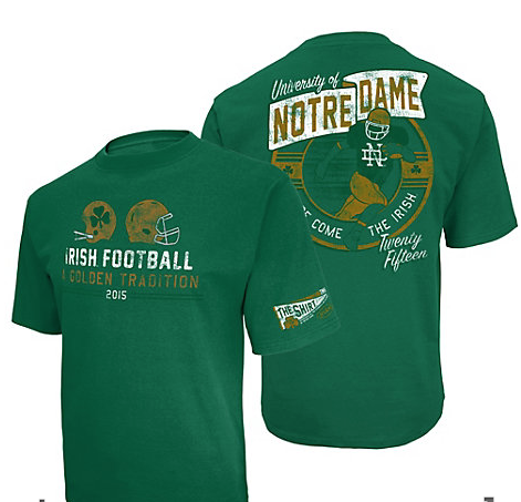 darrenrovell's tweet photo. Here's the famous "The Shirt" for the 2015 Notre Dame football season http://t.co/IkJKRbHUNz
