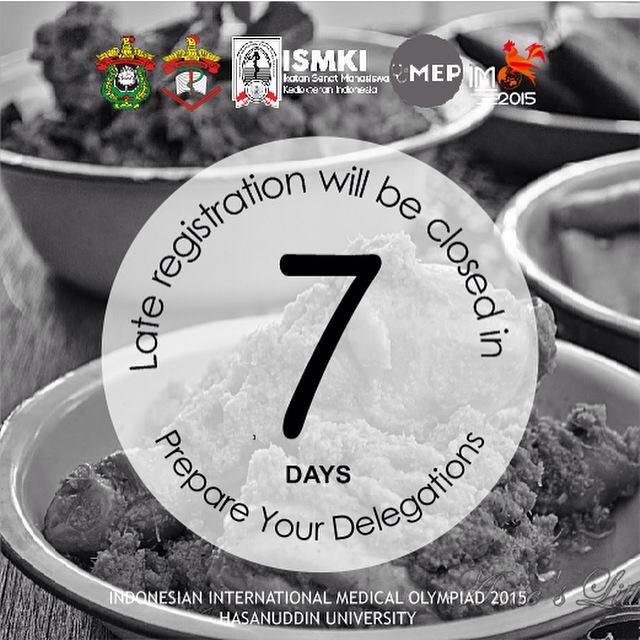 [INFO] 7 days to go ! Register now ! check out our website or click this link : goo.gl/2zc4DZ