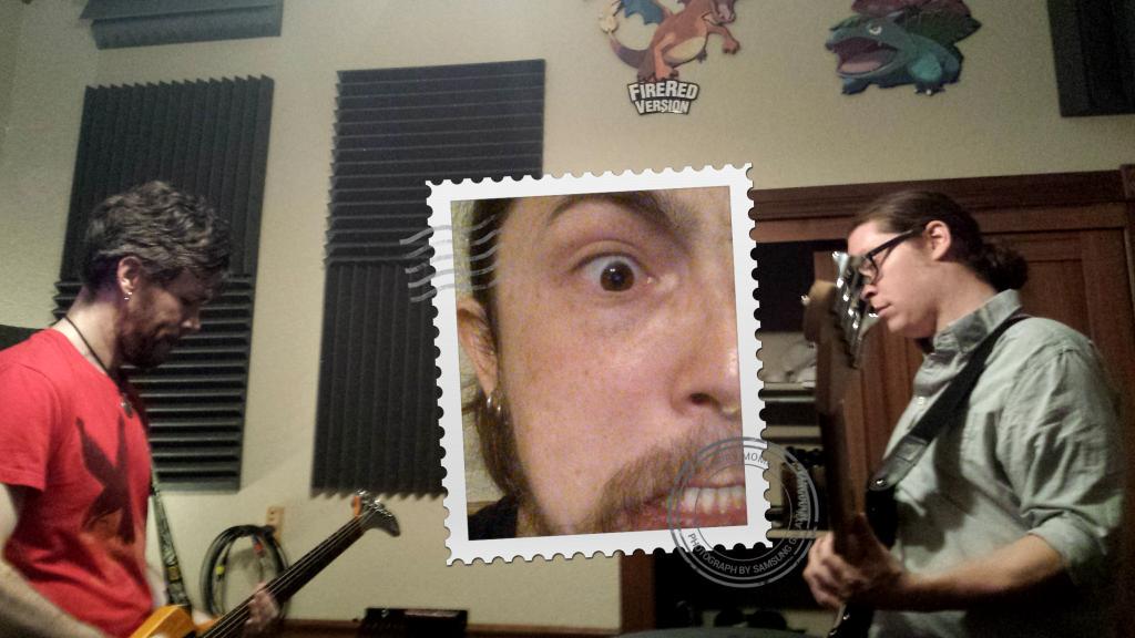 questionmarkyle's tweet image. Getting crazy with @claywithrow and @JerenMartin. Working on the setlist for upcoming @fateswarning #tour. #charizard