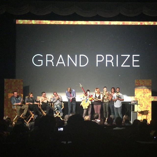 KarenMSoto's tweet photo. #wootwoot 👐🏾 http://t.co/Nbq0eLfTJB WON 🏆#comedyhackday Host @baratunde Judges @nickbilt… http://t.co/EQQY2i1SWR http://t.co/UDTDniZP9o