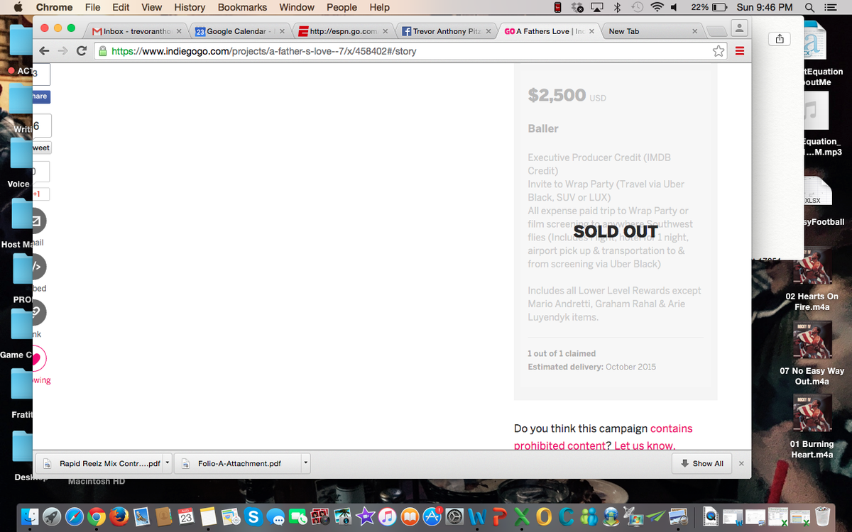 AFathersLoveMov's tweet image. So this just happened!!!  Our largest perk the BALLER was just purchased!!! @Indiegogo #SoFreakingExcited