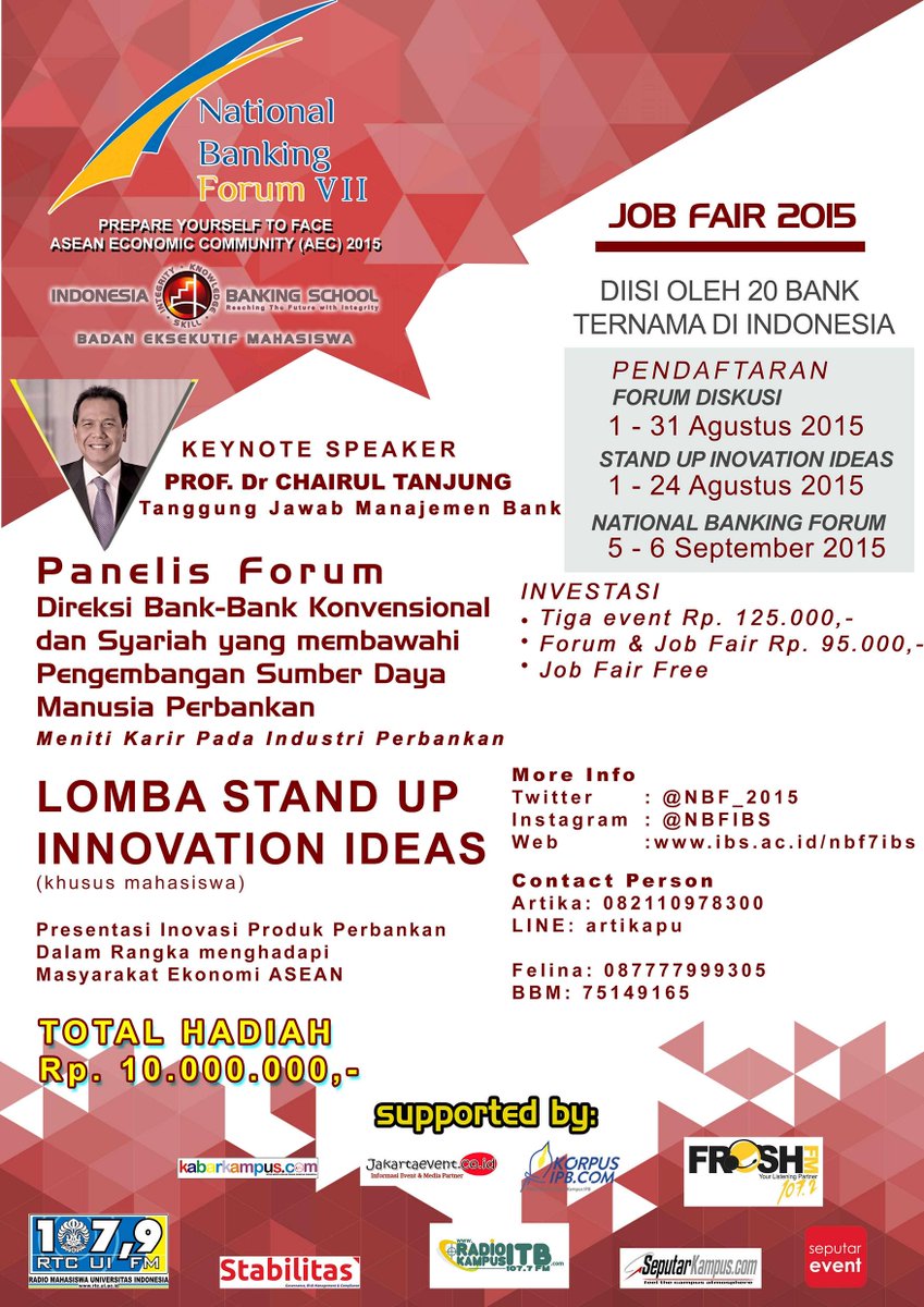 seputarkampus's tweet photo. Hi Tweeps! National Banking Forum hadir lagi lhoo, yuk ikutan @NBF_2015 tanggal 5-6 september! http://t.co/JXLgZFcQ5s http://t.co/8yt0JzuMCp