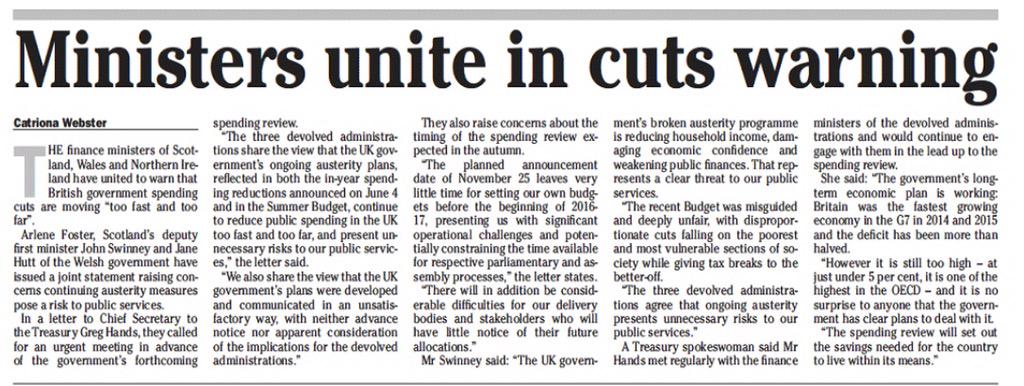 ChrisHazzardSF's tweet image. Irish, Scottish &amp;amp; Welsh Finance Ministers unite to condemn Tory plans for further austerity #AnotherWayIsPossible