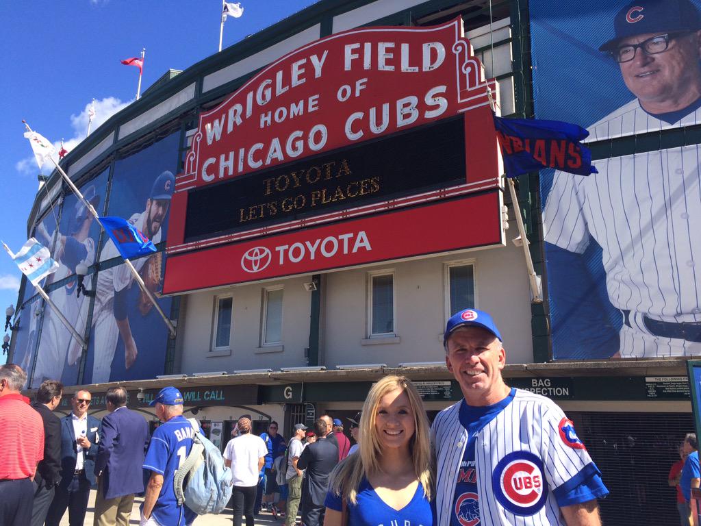 mcmahonmpr's tweet photo. X-country road trip stopped to see the greatest BB team on the planet #Cubs #LetsGo #cubsnation http://t.co/LgKVjd9aUE