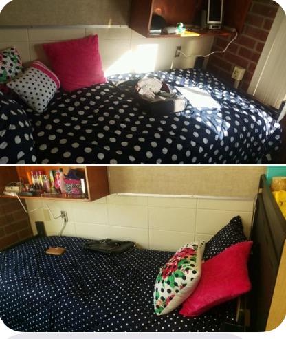 NaomiNHannah's tweet photo. #Collegelife #Dorm  We miss you too mom...even though we just seen you yesterday! 😄 http://t.co/l2syeVFTGF