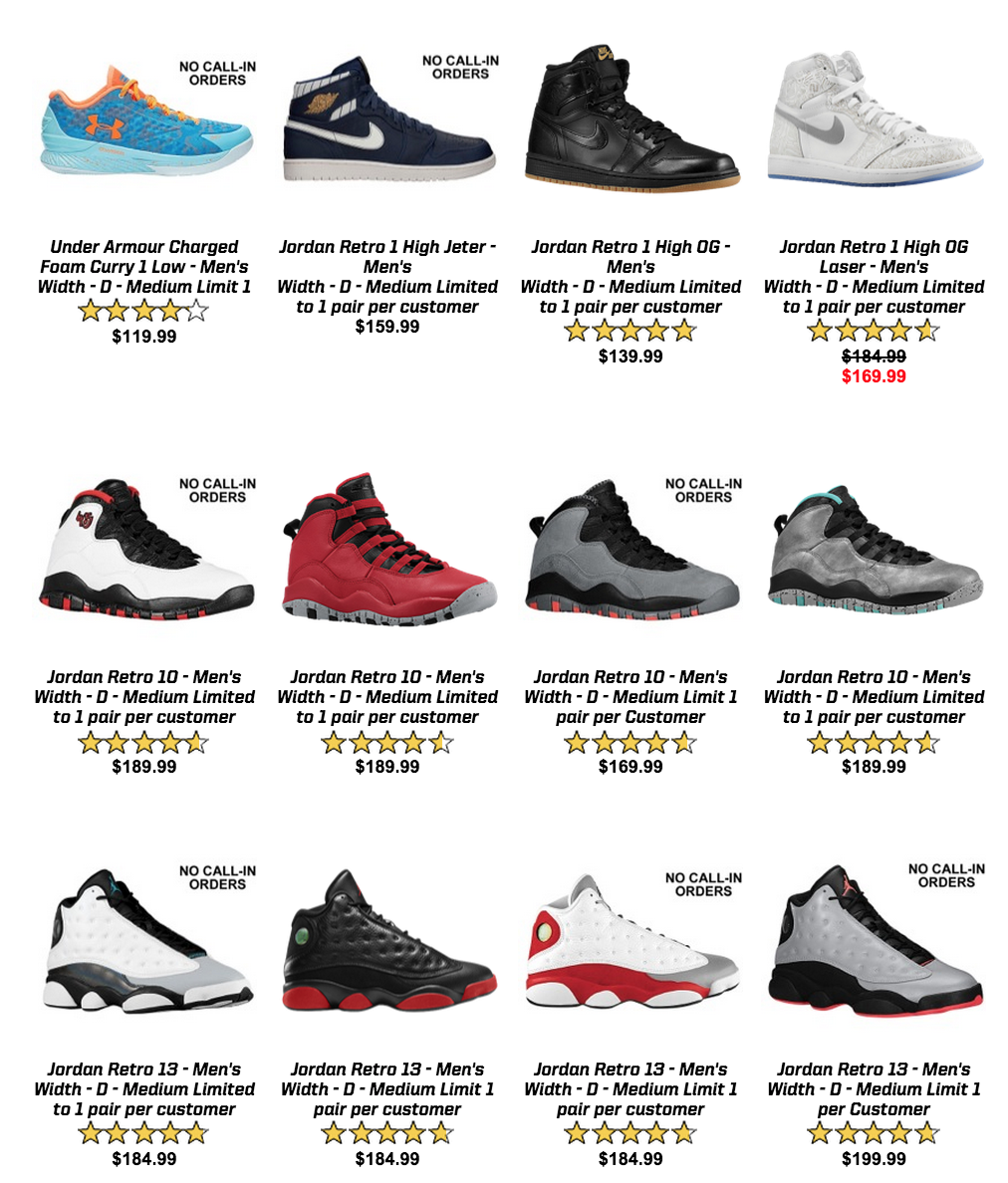 SOLELINKS's tweet photo. WELL! HUGE JORDAN restock coming tomorrow!
http://t.co/qJgV4rgnvZ
http://t.co/qJgV4rgnvZ http://t.co/S8Z195VlqE