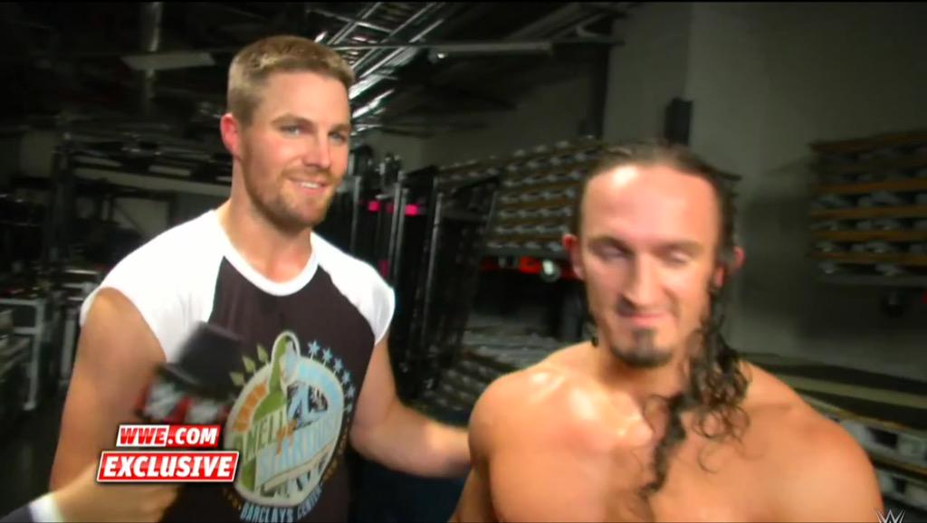 StarlingCityJ's tweet photo. Video @amellywood &amp; @WWENeville interview after winning #SummerSlam match😁🙌
#Arrow #WWEArrows
http://t.co/XWZ5Bctzbw http://t.co/jMzZEUlTtw