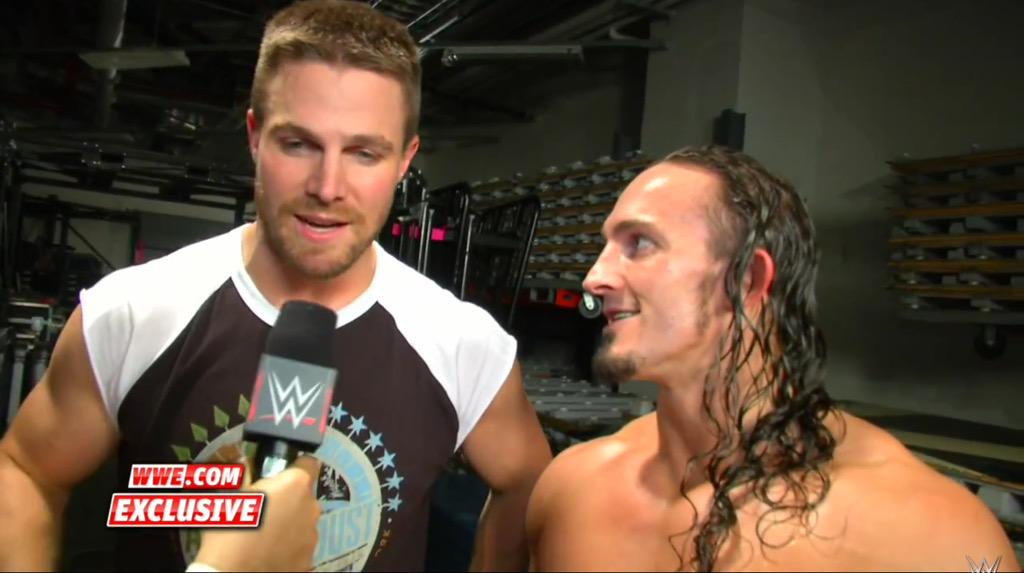 StarlingCityJ's tweet photo. Video @amellywood &amp; @WWENeville interview after winning #SummerSlam match😁🙌
#Arrow #WWEArrows
http://t.co/XWZ5Bctzbw http://t.co/jMzZEUlTtw