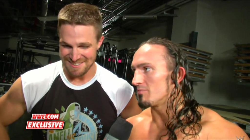 StarlingCityJ's tweet photo. Video @amellywood &amp; @WWENeville interview after winning #SummerSlam match😁🙌
#Arrow #WWEArrows
http://t.co/XWZ5Bctzbw http://t.co/jMzZEUlTtw
