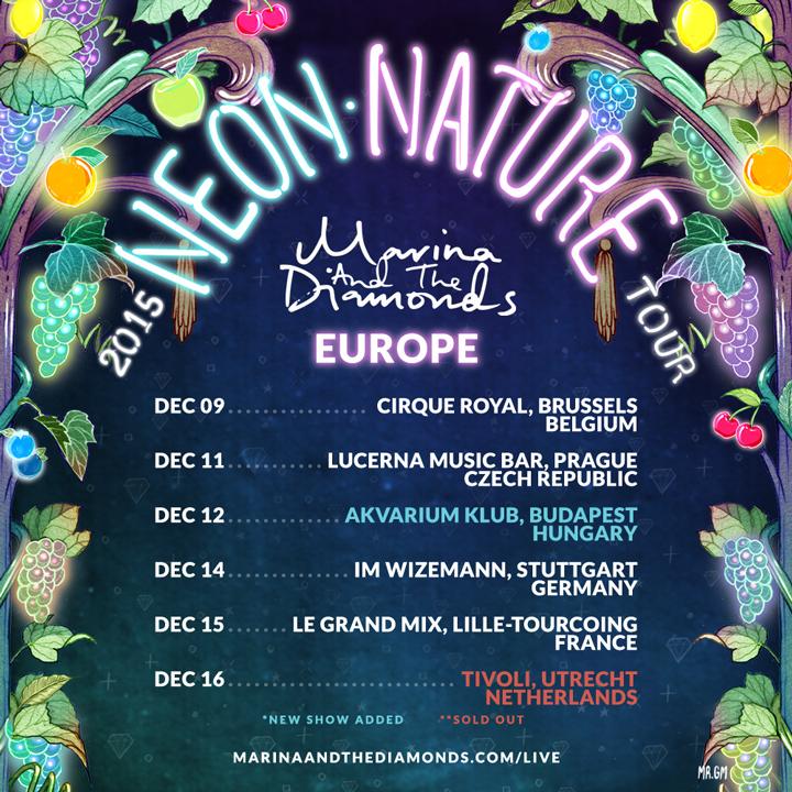 Marina Budapest Date Added To The Neon Nature Tour Dec 12 Tickets On Sale Http T Co M6jfvinpy6 Http T Co Zejuzaoq9s Marina Budapest Date Added To The Neon Nature Tour Dec 12 Tickets On Sale Http T Co M6jfvinpy6 Http T Co Zejuzaoq9s