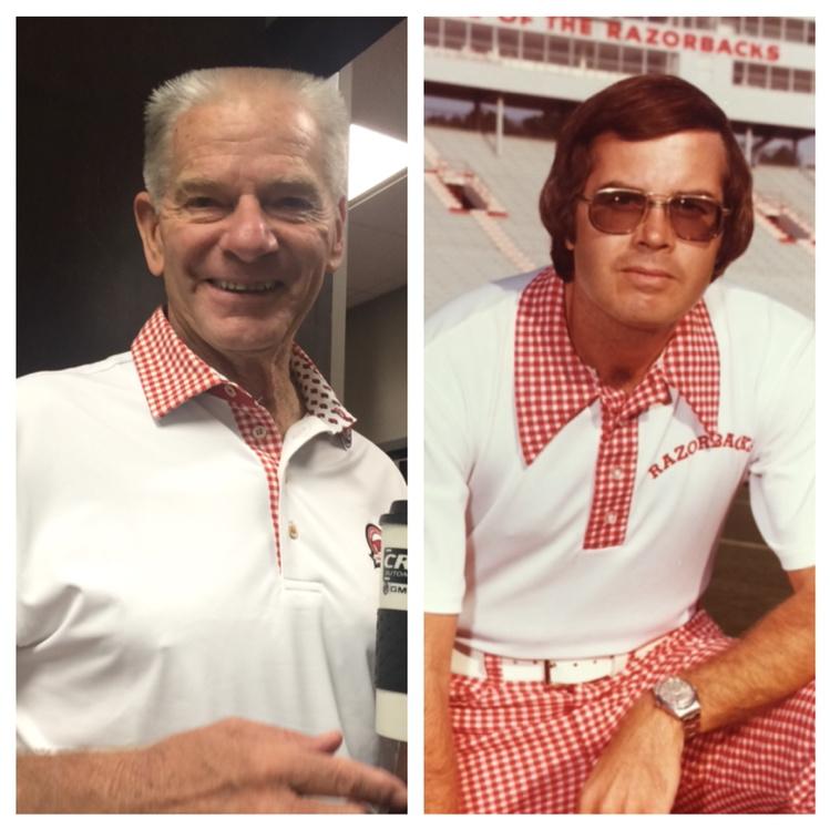 nwashoe's tweet photo. Good friends share everything. Looks like @normdebriyn dug deep in @deanweber7 closet this morning! @RazorFoundation http://t.co/FVMy5qioDR