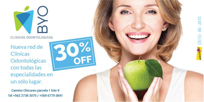 chicupon's tweet image. SGA ahora es Clínica BYO , 30% OFF