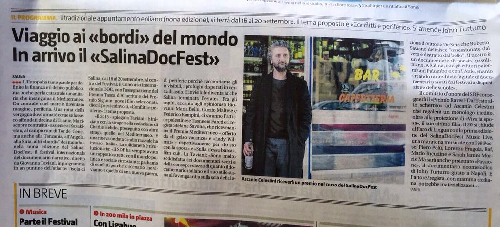 Aspettando la  IX Edizione. #conflitti e #periferie. Ad <a href="/AscanioCelestin/">Ascanio Celestini</a> il premio "Dal Testo allo Schermo".