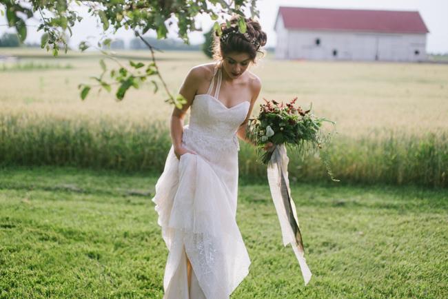An orchard elopement at <a href="/cellars_sylvan/">Sylvan Cellars</a> featuring our "Molly" gown | @ColagrossiPhoto